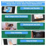 Upgraded WPW10409946 W10409946 Gas/Electric Freestanding Range Oven Stove Door Outer Glass Panel Replacement Compatible with Whirlpool Gas/Electric Range Oven Stove Parts 2210188 AP6021060 PS11754380