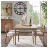 Vantic 32 Inch Large Wall Clock, Roman Numeral Metal Oversized Wall Clocks for Living Room Decor, Bedroom and Kitchen, Completely Silent, Non Ticking, Battery Operated