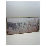 Framed Wall Art Artwork Decor Nature Canvas Painting ReedSeascape Wall Decor for Bedroom Living Room Decoration Home Kitchen Office 24" x 48"