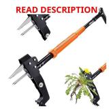 MORAIS Weed Puller Tool, Stand Up Weed Puller Heavy Duty Garden Tool with 4-Claw Steel Head, 39"-46" Retractable Handle & Easy-Eject Mechanism, Easily Remove Weeds Without Bending, or Kneeling