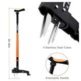 MORAIS Weed Puller Tool, Stand Up Weed Puller Heavy Duty Garden Tool with 4-Claw Steel Head, 39"-46" Retractable Handle & Easy-Eject Mechanism, Easily Remove Weeds Without Bending, or Kneeling