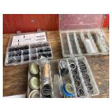 Mixed Bicycle Headset Parts & Bearings in Organizer Cases