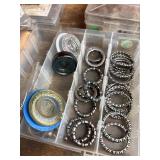 Mixed Bicycle Headset Parts & Bearings in Organizer Cases