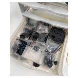 Mixed Mounting Hardware in 4 Drawer Organizers