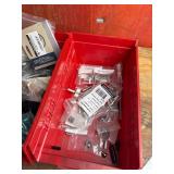 Mixed Hardware, Fasteners & Cable Clamps in 3 Bins