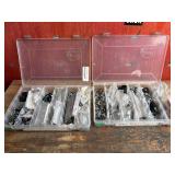 Assorted Bicycle Brake Parts & Cables in Organizers
