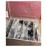 Assorted Bicycle Brake Parts & Cables in Organizers