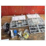 Mixed Lot Assorted Hardware and Mounting Parts in Organizer Cases