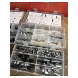 Mixed Lot Assorted Hardware and Mounting Parts in Organizer Cases