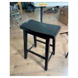 Black Padded Bar Stool