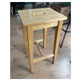 Wooden Bar Stool With Footrest
