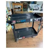Black Metal Rolling Utility Cart