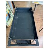 Black Metal Rolling Utility Cart