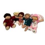 Set of Five Vintage Cabbage Patch Dolls