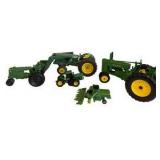 Vintage John Deere & Green Toy Tractors