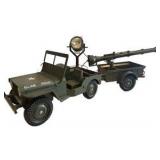 G.I. Joe Jeep w/ Trailer, Spotlight & Canon.
