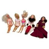 Five Vintage Barbie Dolls