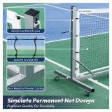 $180 A11N Sports Pro Pickleball Net with Wheels and Hand Winch, Tournament Regulation Size, Anti-Sag Design, Perfect for Outdoor Court & Indoor Gym Floor