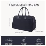 $298 Nomad Lane Carry-On Luggage Duffel Bag, Durable & Lightweight Suitcase. Bento Bag, Personal Item Weekender Travel Bag for Men & Women, Black