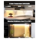 36 Inch Hardwired Under Cabinet Lighting, 3 Color Setting Dimmable LED Under Cabinet Lights Wired, 2000LM Linkable Under Counter Lights for Kitchen, 20W, CRI97