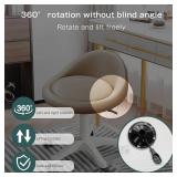 Rolling Stool   Ergonomic Swivel Seat, Adjustable Height, Ultra-Quiet Wheels, Padded PU Leather Cushion, for Salon, Office, Massage & Medical Use Khaki