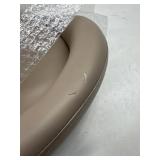 Rolling Stool   Ergonomic Swivel Seat, Adjustable Height, Ultra-Quiet Wheels, Padded PU Leather Cushion, for Salon, Office, Massage & Medical Use Khaki