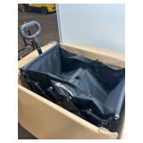 Collapsible Wagon with Wheels, 220 lbs Wagons Carts Foldable Wagon Cart with Flexible Handle, Lightweight Portable Folding Utility Grocery Shopping Cart for Grocery Sports Garden Camping