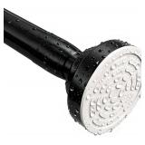 Umimile Shower Curtain Rod, 1 Inch Diameter Adjustable Spring Tension Curtain Rod, 304 Stainless Steel Shower Rod for Bathroom, Windows, Never Rust Non-Slip (Black, 57-100 )