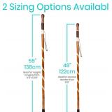 Vive Wooden Walking Stick - Willow Cane for Seniors Hiking & Balance - Heavy Duty Carved Twisted Wood Sticks for Men & Women - Stylish Support Pole for Outdoor Trekking & Weight Bearing