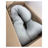 Momcozy Pregnancy Pillows with Cooling Cover, U-Shaped Full Body Maternity Pillow for Side Sleepers 57 Inch - Support for Back, Hip, Belly, Legs for Pregnant Women