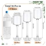$210 Yaomiao 36 Pcs Tall Glass Candle Holder Floating Candles for Centerpieces Clear Tall Tea Light Candleholders for Wedding Party Dining Bathroom Table Pillar Settings, 3 Sizes 7.87"& 9"& 10.2" H