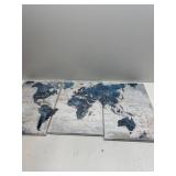 Living Room Wall Art Office Pictures Wall Decor for Bedroom Canvas World Map Art Kitchen Decor Framed Paintings for Wall Decorations