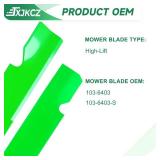60 Inch Deck 103-6403 103-6403-S Notched Mower Blade Compatible with Exmark Lazer Z AS CT XP LC Pioneer Vantage Turf Tracer Staris Front Runner E S X Series Lawn Mower 6 Pack