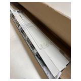 30.5" X 60" Lotus & Windoware Cordless Faux Wood Blind, Smooth, Bright White, Privacy Slats, Blinds for Indoor Windows, 30.5" X 60"