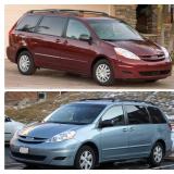 $125 Headlight Assembly for 2006 2007 2008 2009 2010 Toyota Sienna Chrome Housing with Amber Reflector Left and Right (Not Compatible with Factory HID Option) W/O Bulbs