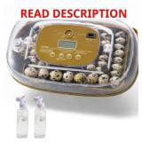 HIRALIY Incubator for Hatching Eggs, 48 Quail Capacity, Chicken & Quail Egg Incubator with Automatic Egg Turning and Humidity Control, 360  Viewing for Home, Farm, Classroom