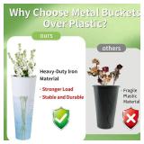 $150 Flower Cart Display Stand, 3 Layers Metal Flower Bar Stand with 360  Swivel Wheels and Brake, Flower Display stand with Iron Buckets, Durable than Plastic Buckets, Flower Holder for Florist or We