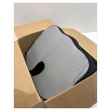 Everlasting Comfort Doctor Recommended Memory Foam Seat Cushion for Office Chairs & Car - Ergonomic Office Desk Accessories - Cushions for Tailbone Pain Relief, Sciatica (Black, Large)