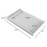 Stand Up Desk Store Add-On Office Sliding Under-Desk Drawer Storage Organizer for Standing Desks | Requires 14" of Front to Back Clearance Beneath Desks and Tables (White)