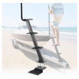 $124 VEVOR Boat Trailer Steps, 4-Step, Heavy-Duty Boat Trailer Steps with Handle, Non-Slip Surface, 3 Mounting Angle Options, Carbon Steel Ladder Suitable for 3" x 3"/3" x 5"/4" x 4" Frame, Bottom Mou