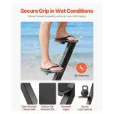 $124 VEVOR Boat Trailer Steps, 4-Step, Heavy-Duty Boat Trailer Steps with Handle, Non-Slip Surface, 3 Mounting Angle Options, Carbon Steel Ladder Suitable for 3" x 3"/3" x 5"/4" x 4" Frame, Bottom Mou