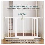 Cumbor 30-46" Baby Gate for Stairs, Toddler Safety Essentials for The House, Auto Close Dog Gate for Doorways, Mom