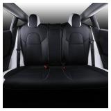 $230 Suitable for Tesla Model 3 Seat Covers, Waterproof Faux Leather Car Seat Covers Full Set forTesla Model 3 2023 2022 2021 2020 2019 2018 2017 (Black+ White)