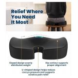Everlasting Comfort Doctor Recommended Memory Foam Seat Cushion for Office Chairs & Car - Ergonomic Office Desk Accessories - Cushions for Tailbone Pain Relief, Sciatica (Black, Large)