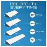 K lbs Extra Wide Bed Wedge Pillow | Extra Large Memory Foam Top and Jacquard Cover Wedge (31 x 33 x 7.5)