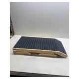 $130 Veehoo Folding Dog Ramp for Bed Couch, 65" Long Stairs for Dogs to Get on High Bed with Platform and 5 Adjustable Height 20" to 31 , Wooden Senior Dog Ramp Steps for Small to Large Dogs, up to 22