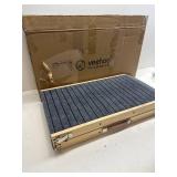$130 Veehoo Folding Dog Ramp for Bed Couch, 65" Long Stairs for Dogs to Get on High Bed with Platform and 5 Adjustable Height 20" to 31 , Wooden Senior Dog Ramp Steps for Small to Large Dogs, up to 22