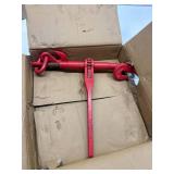 VEVOR 9215LBS 3/8"   1/2" Ratchet Binders 9,215 LBS Secure Working Load, G70 Hooks and Adjustable Length, for Grade 70-80 Chains, Tie Down, Hauling, Towing, 2-Pack, Red