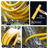 $140 ELEGRP 50 Amp RV/Generator Extension Cord, 25FT NEMA 14-50P to SS2-50R Twist Lock, 6/3+8/1 Gauge STW, Heavy Duty 50A RV Power Cord for Camper/Generator/House, UL Standard Compliant, 3-Year Suppor