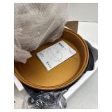 14" Large Electric Skillet with lid, Ceramic Nonstick Coating Electric Frying Pan, 1500W Quick & Even Heating, 5 Adjustable Temperature Control, Tempered Glass Lid & Cool-Touch Handles